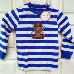 Southern Tots Striped Reindeer Christmas 4 NWT
